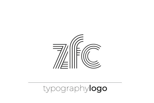 ZFC modern geometric typography logo