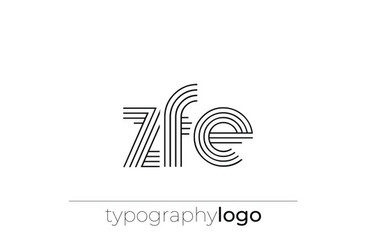 ZFE modern geometric typography logo
