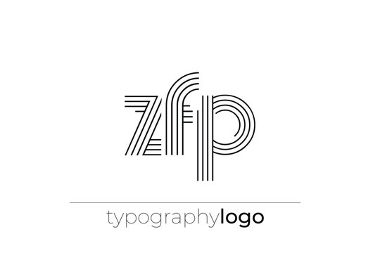 ZFP modern geometric typography logo