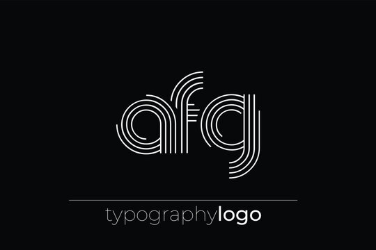 AFG modern geometric typography logo