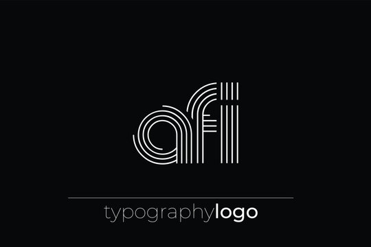 AFI modern geometric typography logo