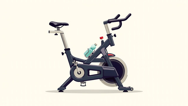 Exercise bike, indoor cycling bike, fitness equipment, workout machine, black