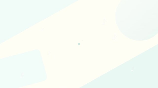 minimalist white musical elements with pastel mint design