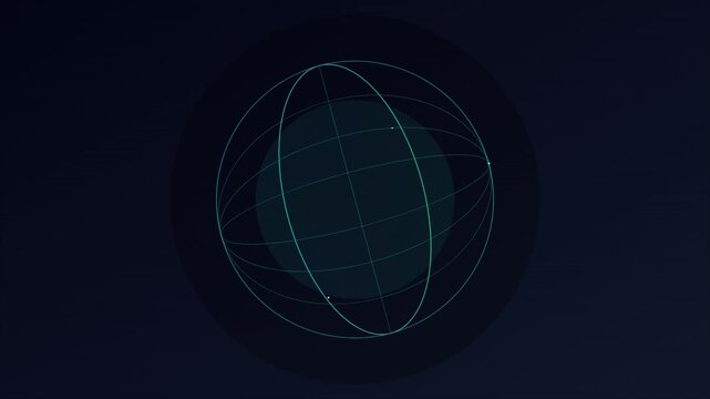 rotating globe world connection global icon dark background
