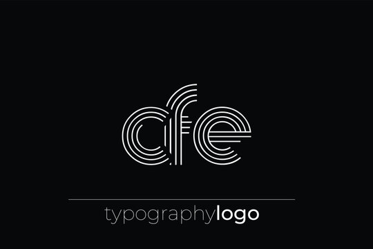 CFE modern geometric typography logo