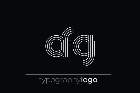 CFG modern geometric typography logo