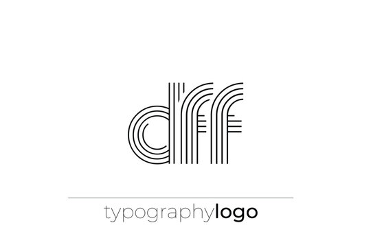 DFF modern geometric typography logo