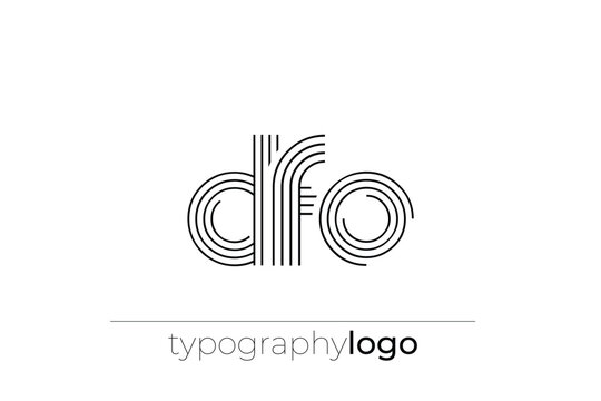 DFO modern geometric typography logo