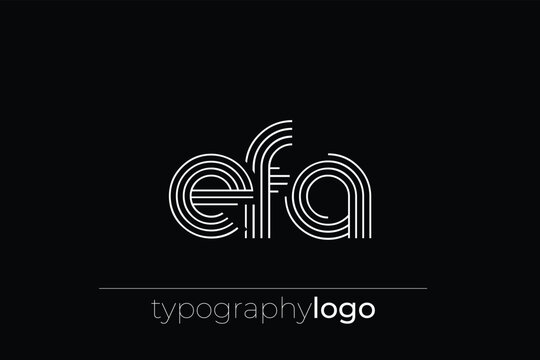 EFA modern geometric typography logo