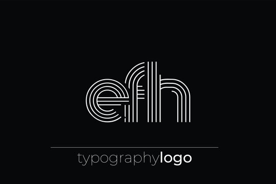 EFH modern geometric typography logo