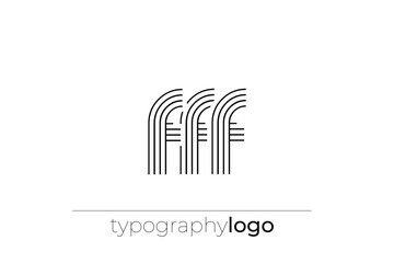 Fototapeta premium FFF modern geometric typography logo