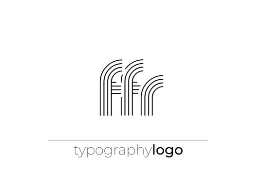 FFR modern geometric typography logo