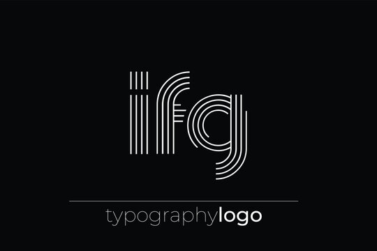 IFG modern geometric typography logo