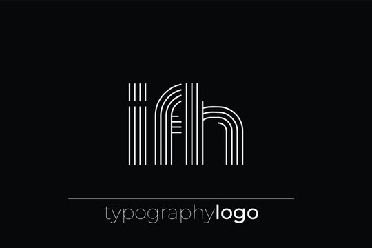 IFH modern geometric typography logo