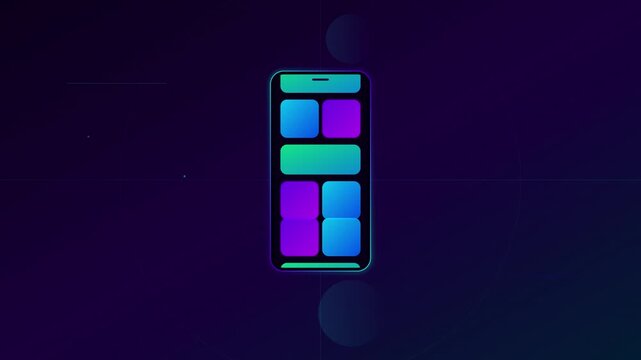 mobile app development smartphone interface motion concept