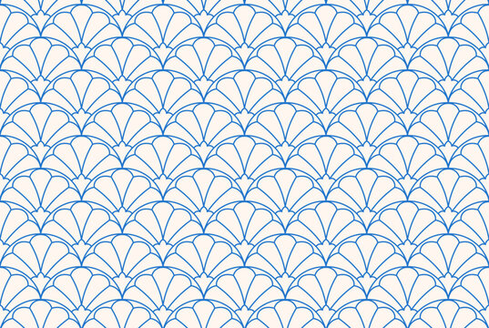 Abstract vector art seamless pattern. Vintage victorian background. Geometric retro illustration.