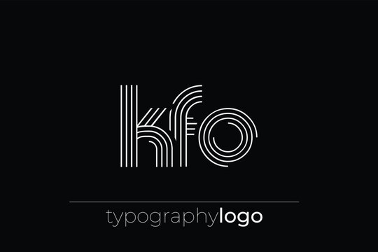 KFO modern geometric typography logo