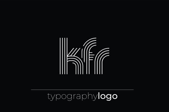 KFR modern geometric typography logo