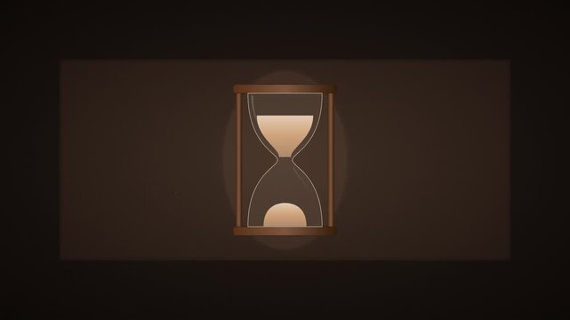 Rustic Vintage Hourglass Animation Sepia Tone Style