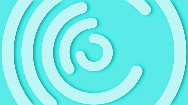 Abstract spiral and curved embossed pattern on a clean background animation