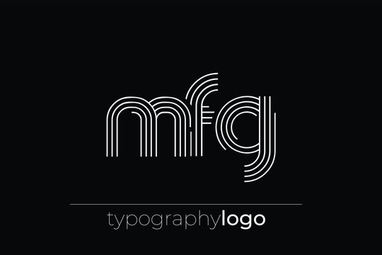 MFG modern geometric typography logo