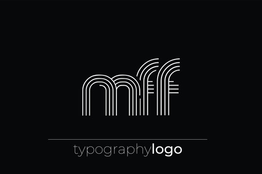 MFF modern geometric typography logo