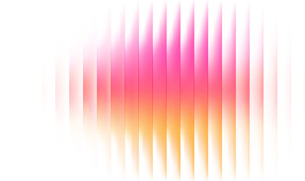 Abstract Blurred Glass Gradient Elements. Orange Yellow Pink Vertical Ribbed Glass Effect. Overlay Transparent Spot Stain. Overlay Fade Gradient BG.