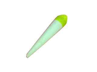 A single fishing float with a bright neon green tip isolated on transparent background © Morium