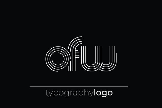 OFW modern geometric typography logo