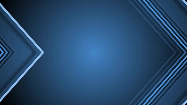 Abstract dark background with layered chevron arrow shapes and accent lines animation