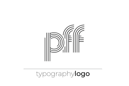 PFF modern geometric typography logo