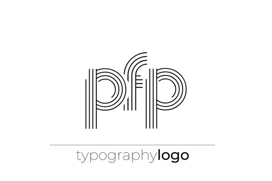 PFP modern geometric typography logo