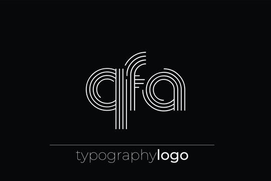 QFA modern geometric typography logo