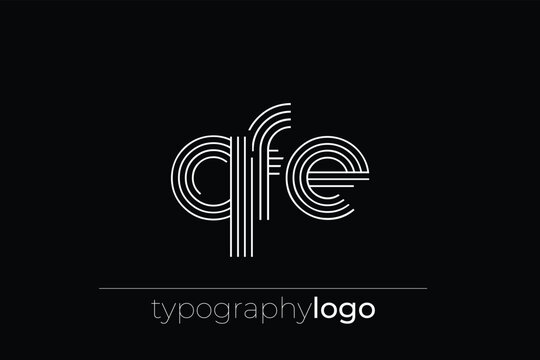 QFE modern geometric typography logo