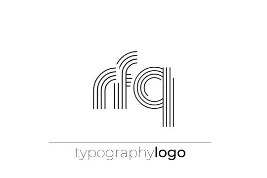 RFQ modern geometric typography logo
