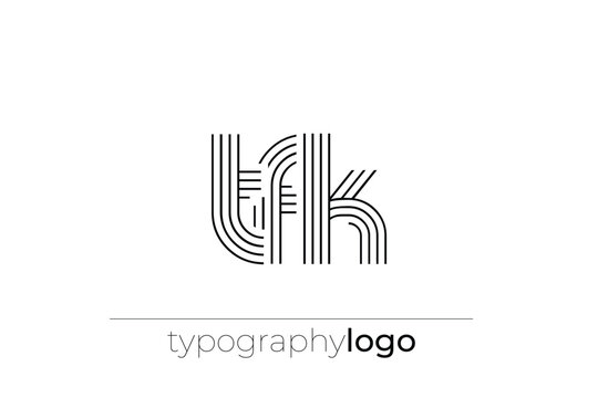 TFK modern geometric typography logo