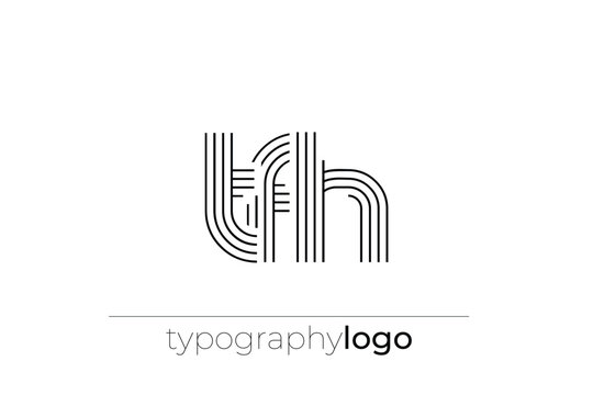 TFH modern geometric typography logo