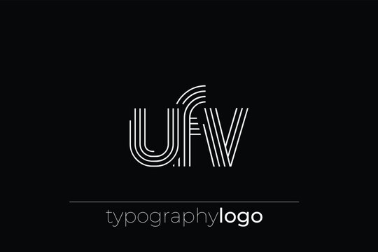 UFV modern geometric typography logo