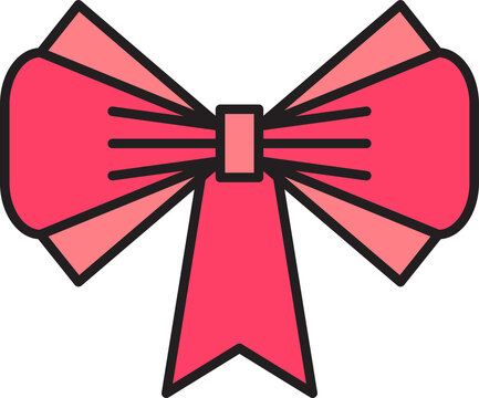 Elegant Pink Bowtie Icon
