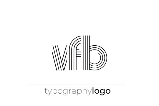 VFB modern geometric typography logo