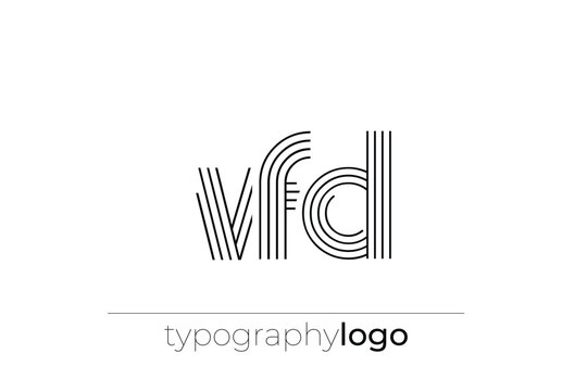 VFD modern geometric typography logo