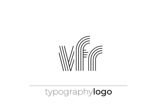 VFR modern geometric typography logo
