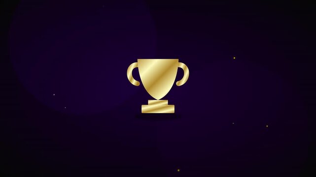 shimmering metallic trophy award victory celebration graphic