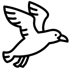 Fototapeta premium Seagull Flying Icon