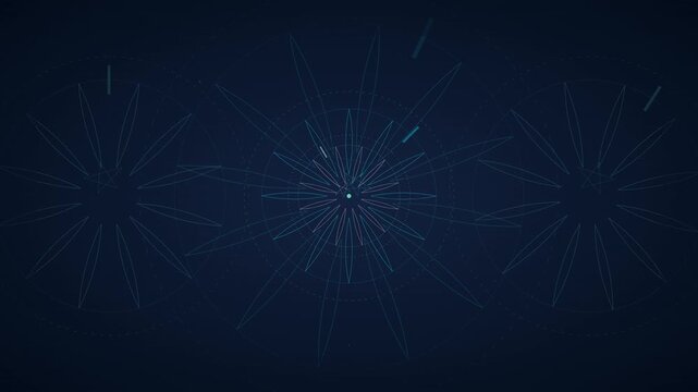 modern corporate blue diwali mandala animation background design