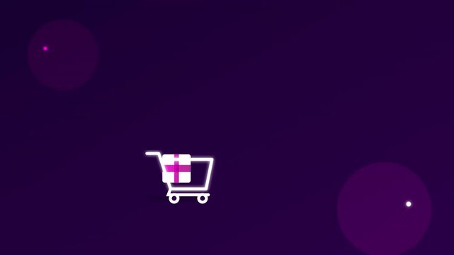 shopping cart ecommerce online store animated icon