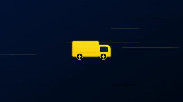 modern delivery truck logistics shipping motion graphic