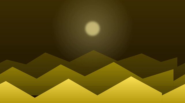 Modern Flat Golden Landscape Gradient Vector Background