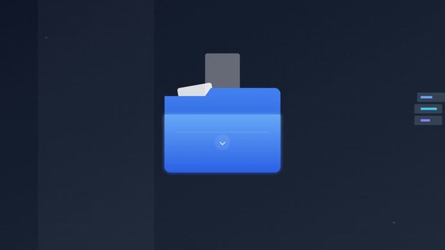 modern folder storage organization animated vector background graphic
