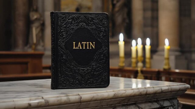Latin book in the church.